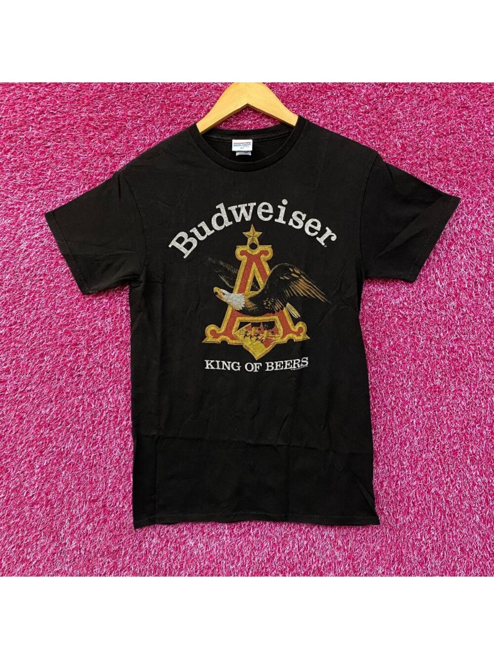Budweiser King Of Beer American Bald Eagle Logo T-Shirt Extra Small